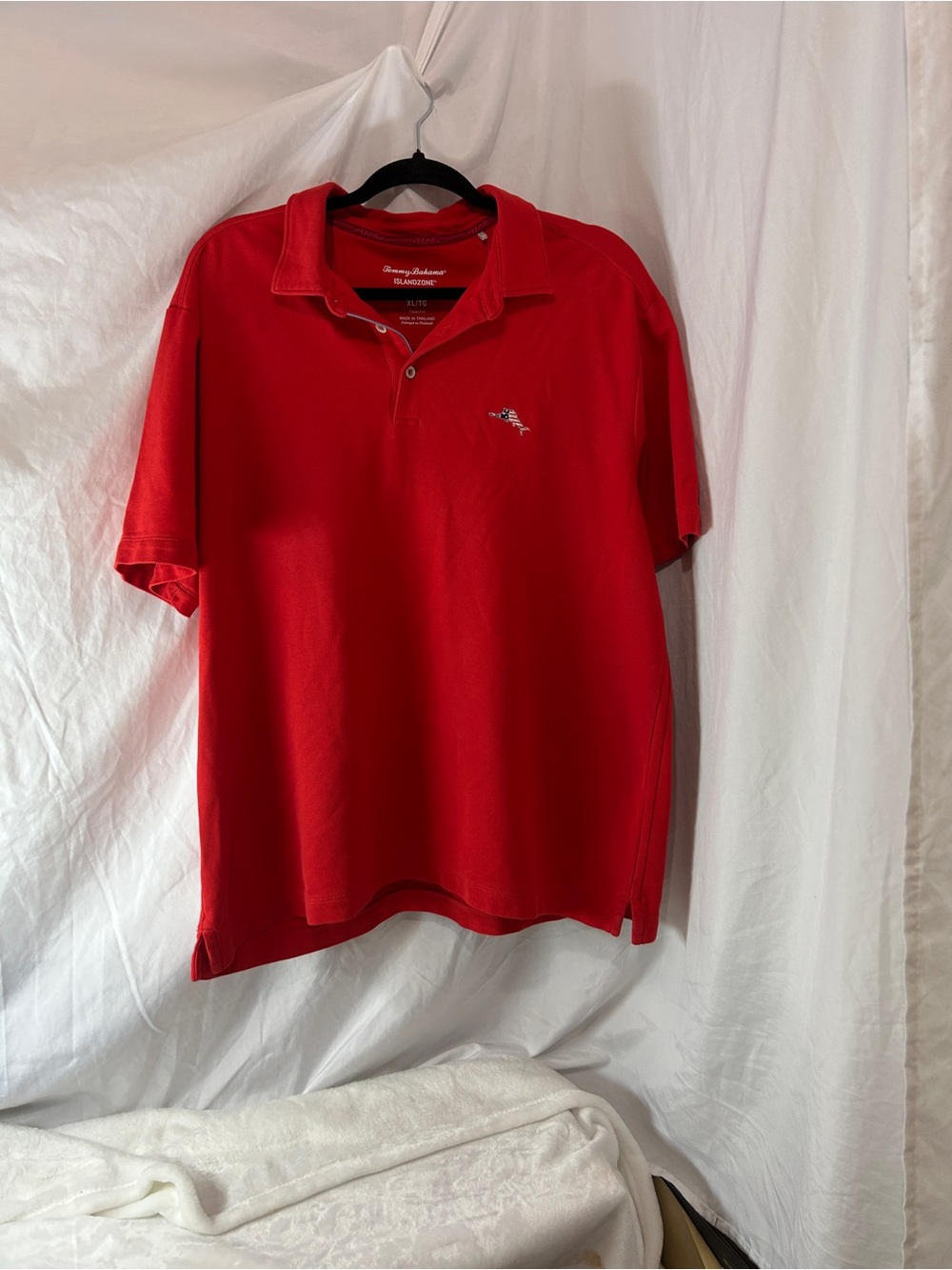 Tommy Bahama IslandZone Supima Cotton Red Polo Shirt Men's Size XL Trim Fit